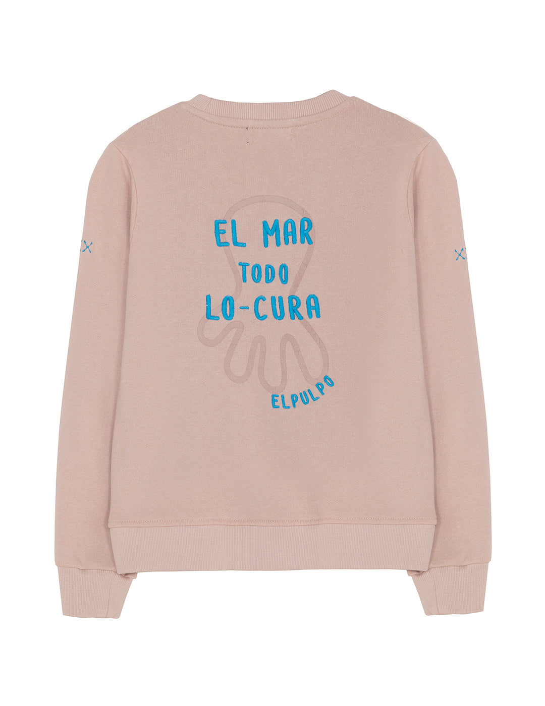 SUDADERA NIÑO BORDADO CONTRASTE EL MAR TODO LO-CURA ROSA DELAVÉ