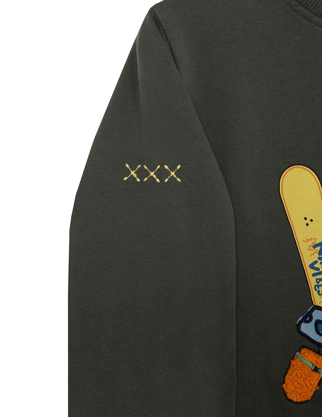 SUDADERA NIÑO ESTAMPADO ELPULPO SNOWBOARD CARBÓN