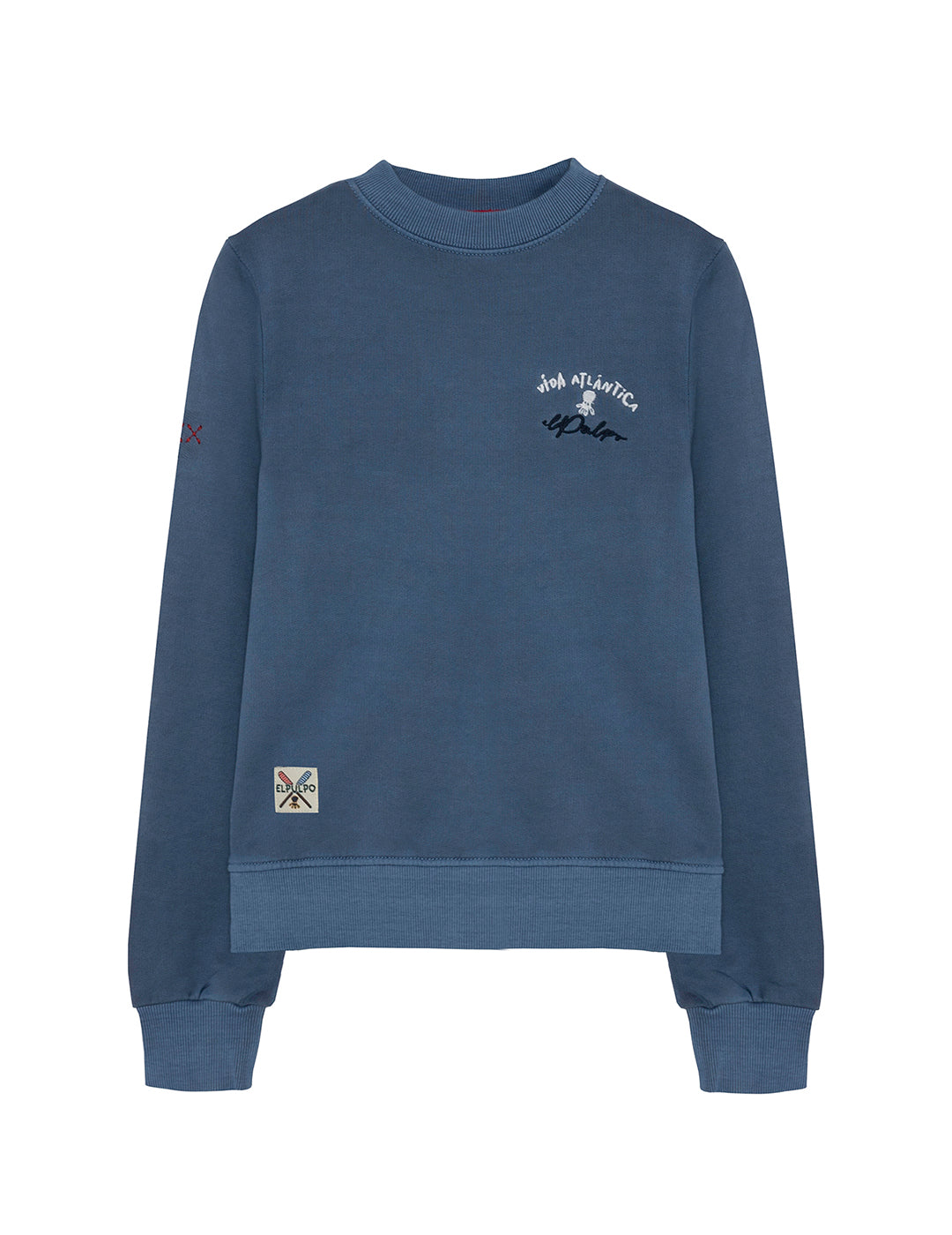 BOY'S SWEATSHIRT WITH ETHNIC PRINT ATLANTIC LIFE INDIGO DELAVÉ