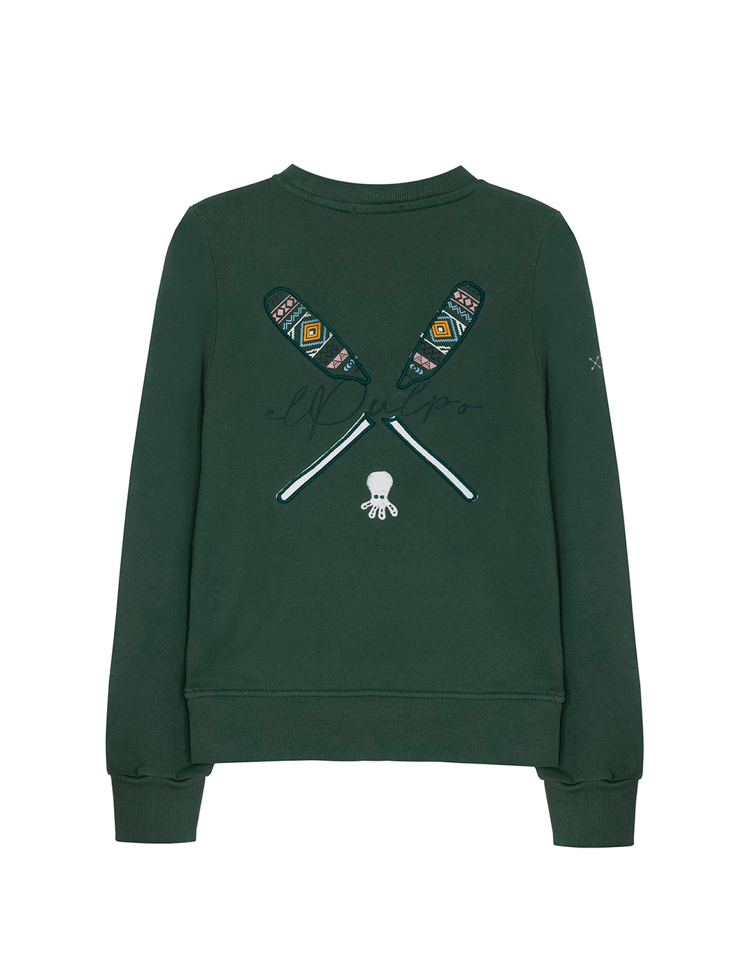 ATLANTIC LIFE ETHNIC PRINT SWEATSHIRT FOR KIDS ENGLISH GREEN