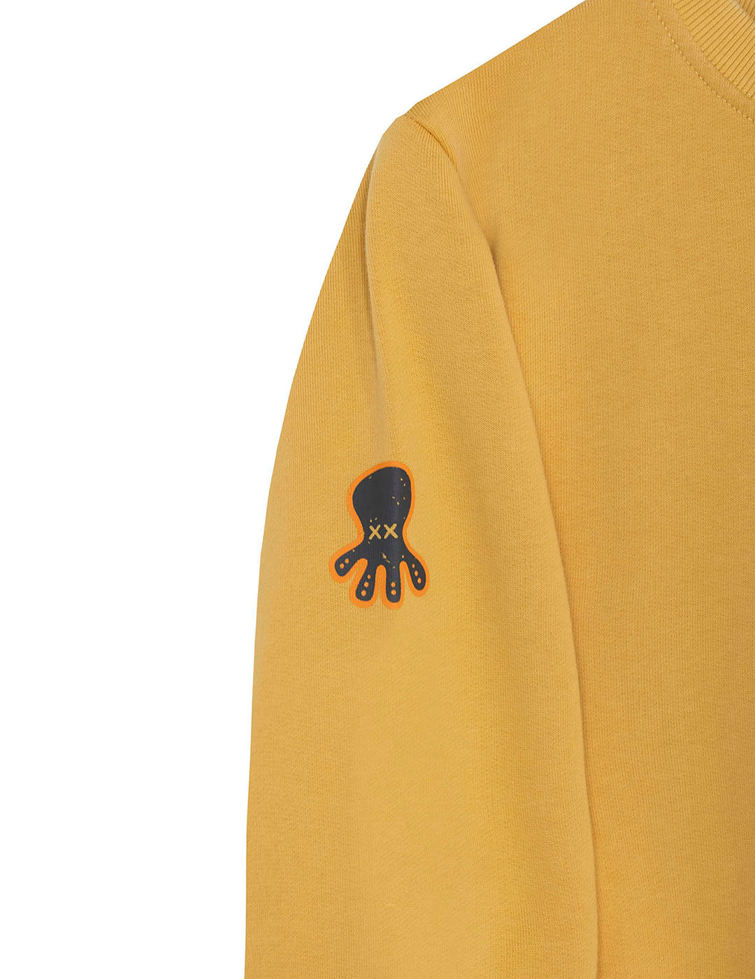 DELAVÉ MUSTARD TRIPLE LOGO PRINT SWEATSHIRT FOR KIDS