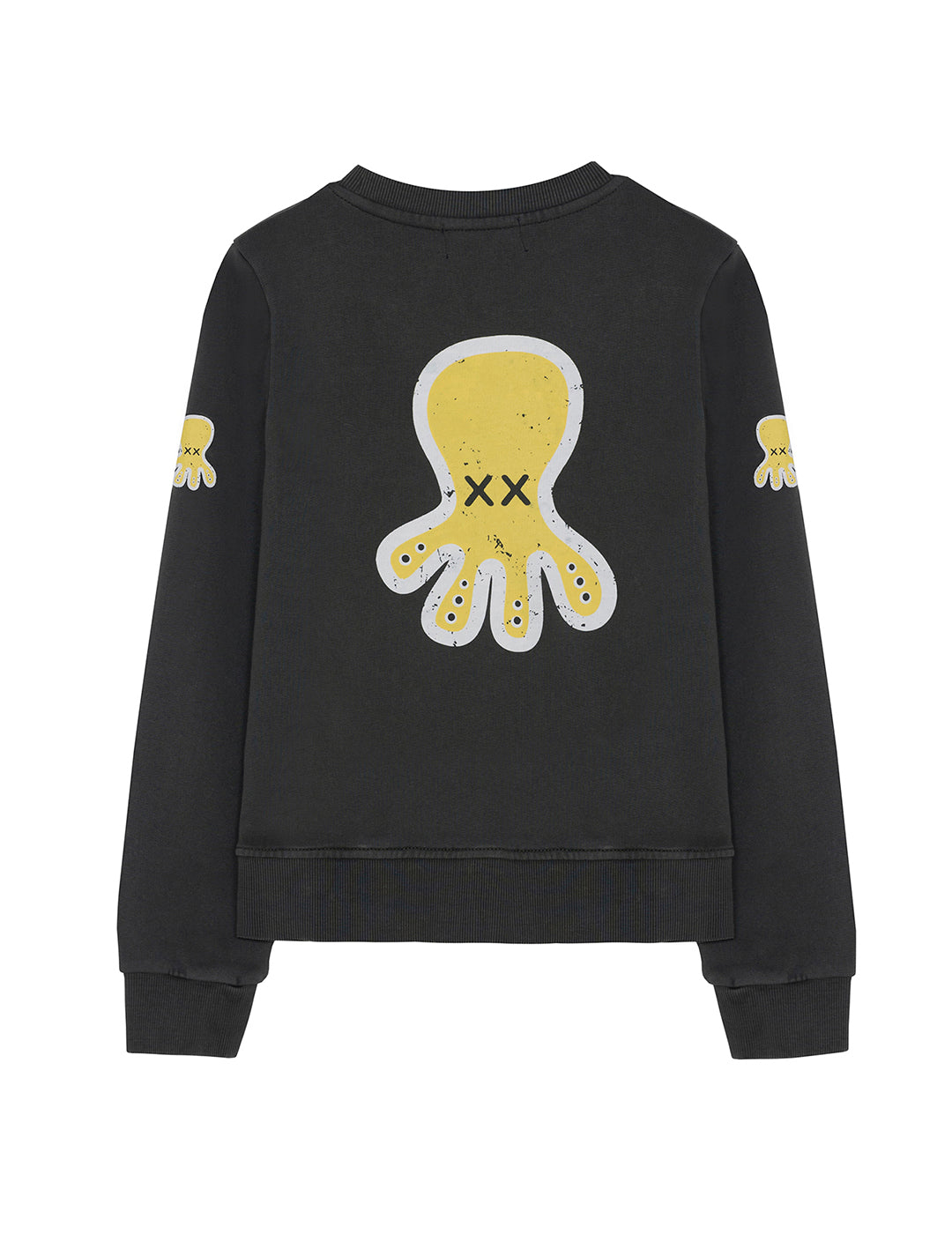 CHARCOAL TRIPLE LOGO PRINT BOY'S SWEATSHIRT