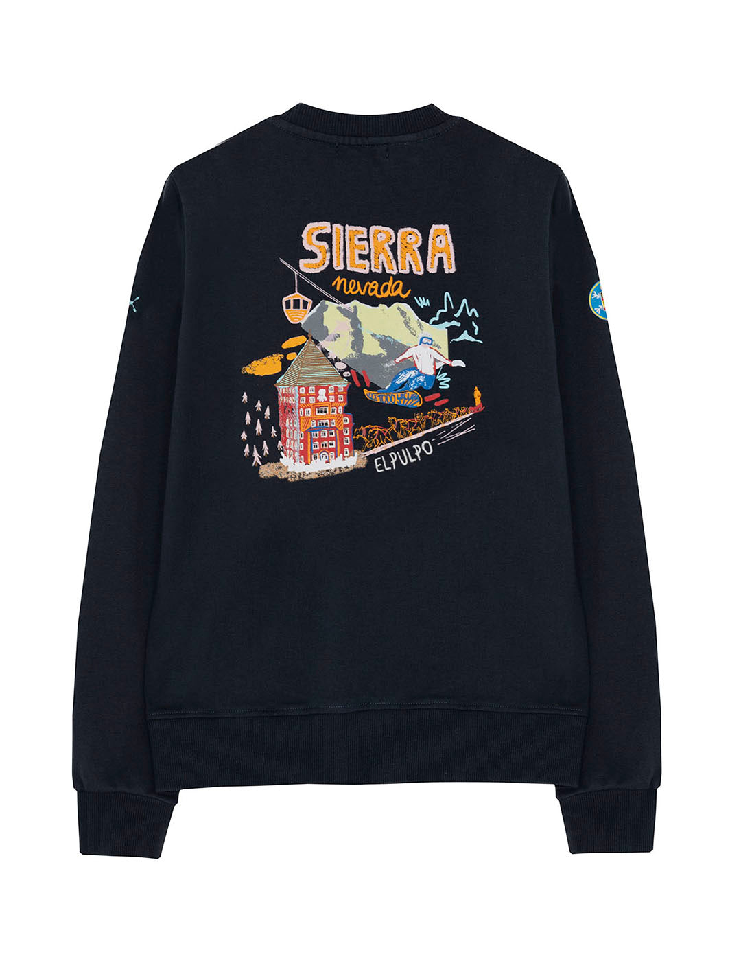 DELAVÉ NAVY BLUE SIERRA NEVADA PRINTED BOY'S SWEATSHIRT