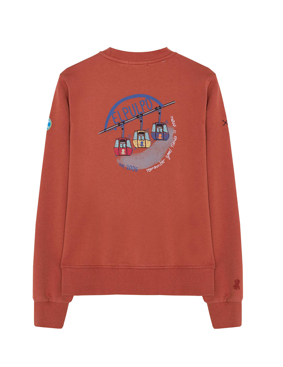 PINK FLAMINGO CABLE CAR PRINT SWEATSHIRT FOR KIDS