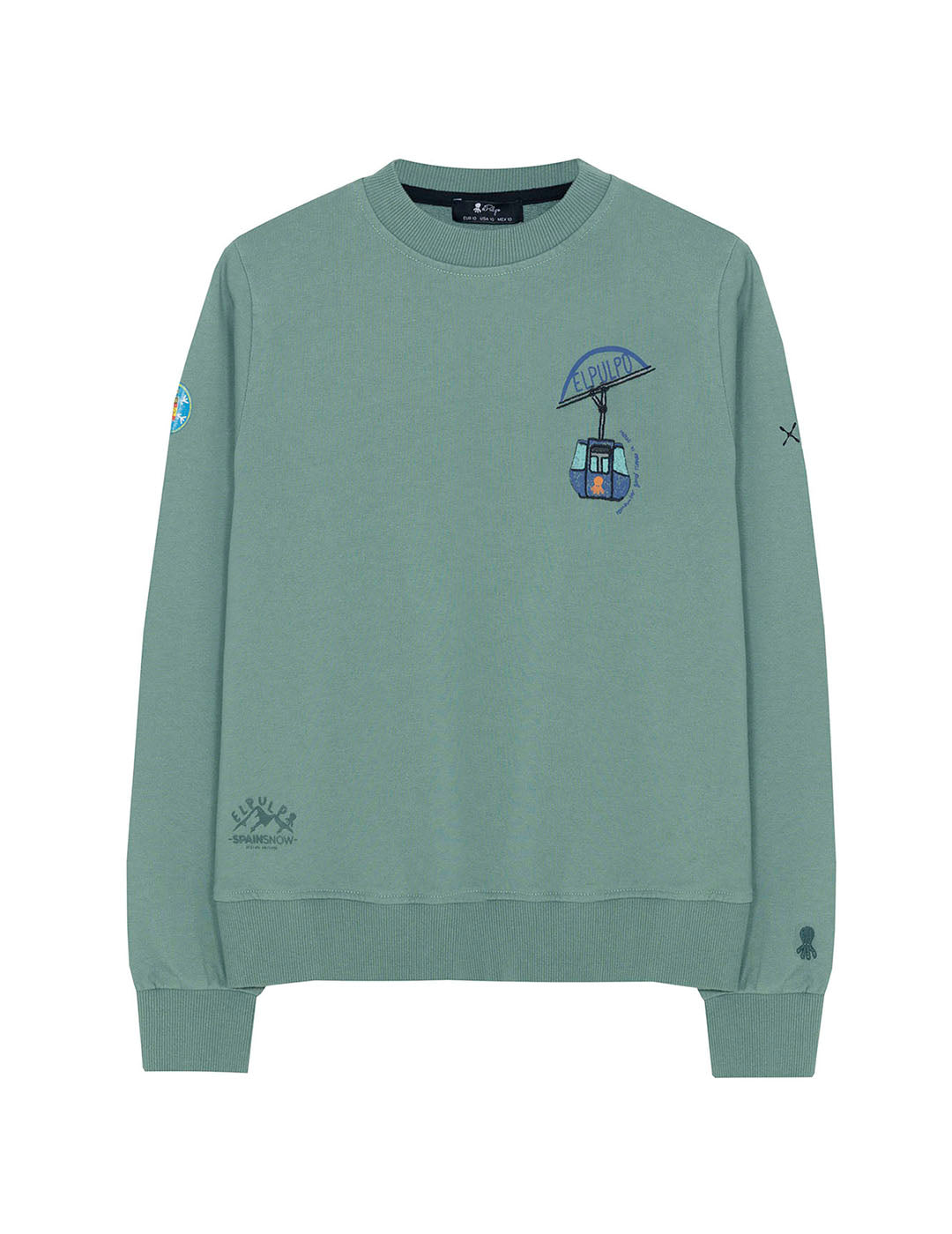 BOY'S SWEATSHIRT WITH CABLE CAR PRINT IN SAPPHIRE BLUE COLORS