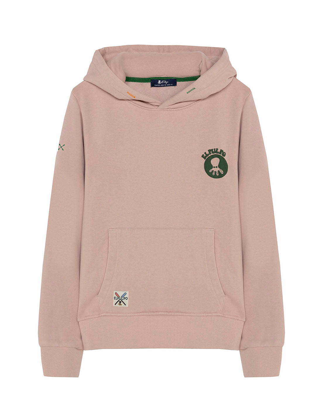 SUDADERA NIÑO CAPUCHA DESIERTO REDONDO ROSA DELAVÉ