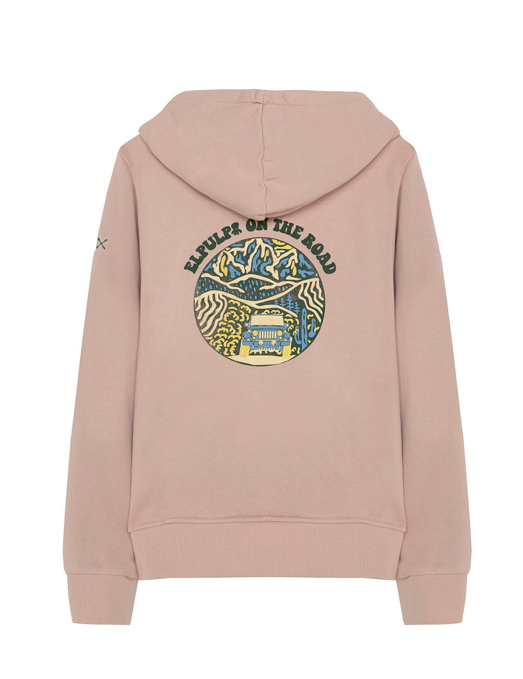 SUDADERA NIÑO CAPUCHA DESIERTO REDONDO ROSA DELAVÉ