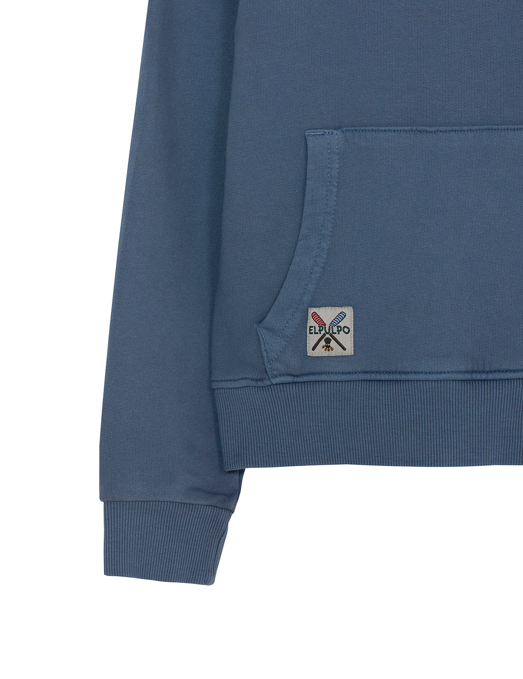 BOY'S HOODED SWEATSHIRT WITH MOUNTAIN PRINT INDIGO DELAVÉ