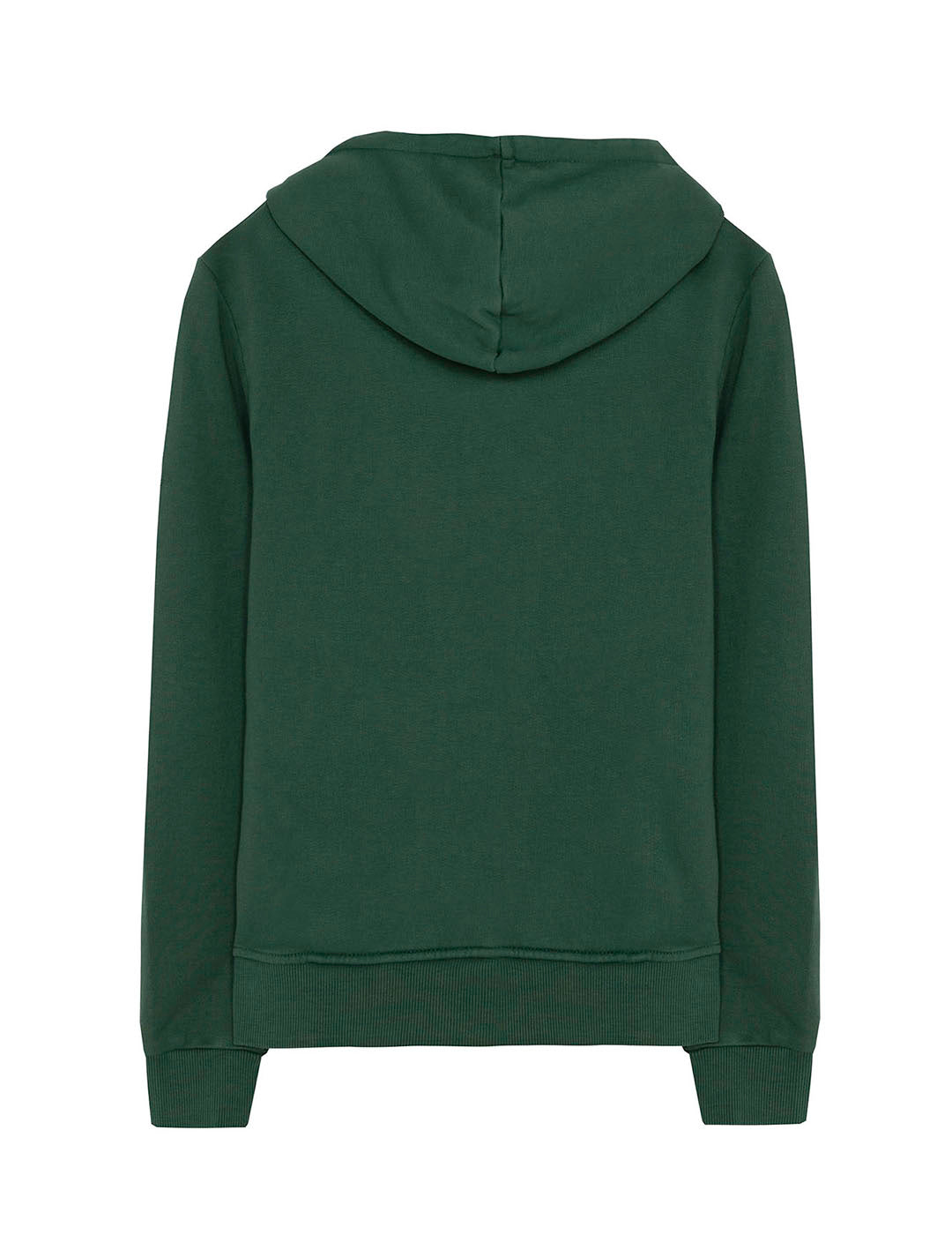 SUDADERA NIÑO CAPUCHA LAVADA CON BORDADO VERDE INGLÉS