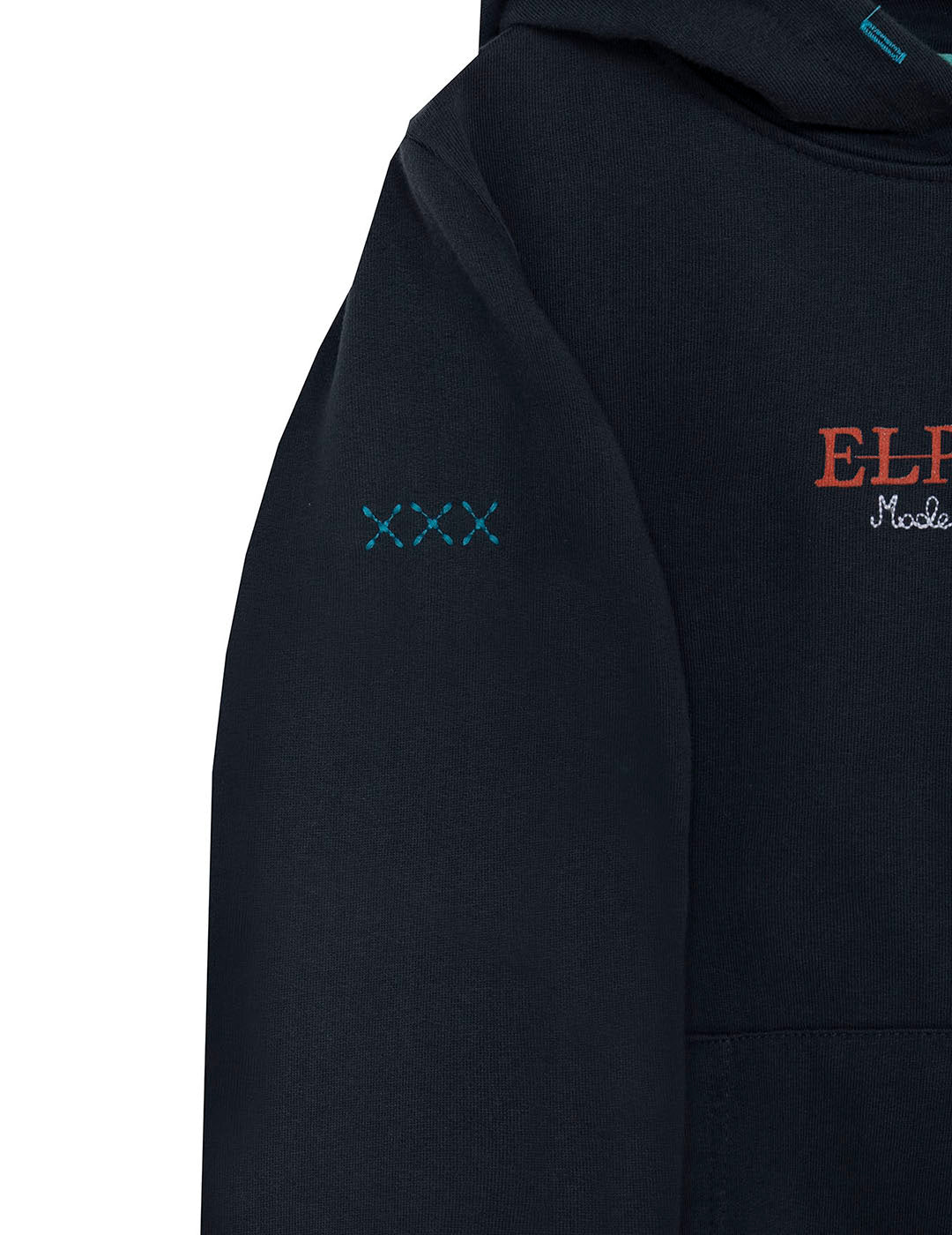 BOY'S HOODED SWEATSHIRT WITH ELPULPO SPAINSNOW NAVY BLUE PRINT DELAVÉ