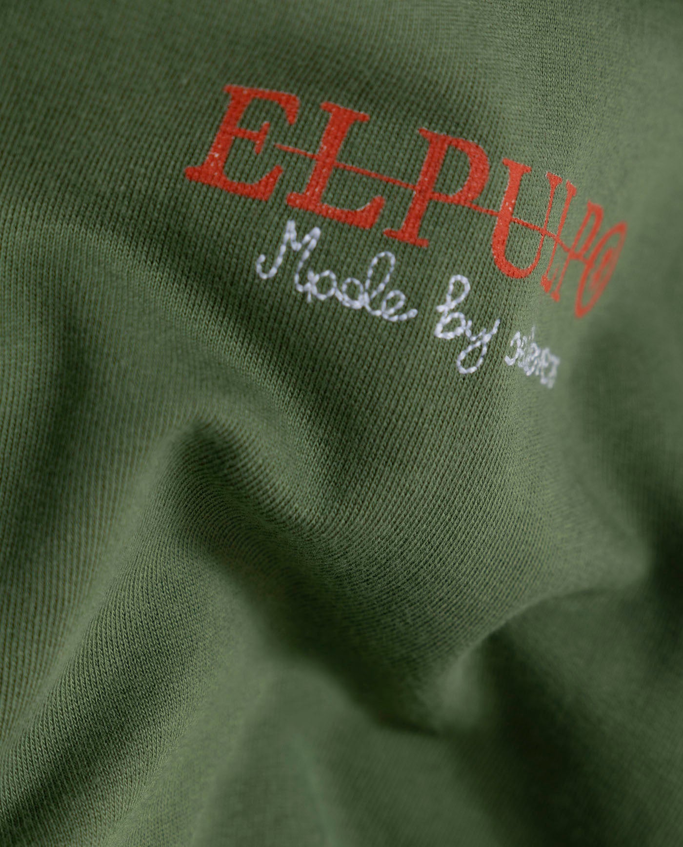 ELPULPO SPAINSNOW GREEN DELAVÉ BOY'S HOODED SWEATSHIRT PRINT