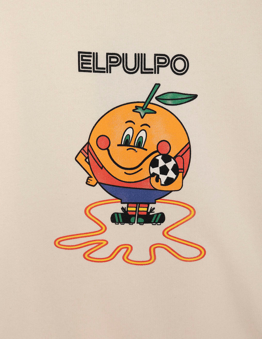 SUDADERA NIÑO CAPUCHA ESTAMPADO TRIPLE LOGO NARANJITO BLANCO ROTO