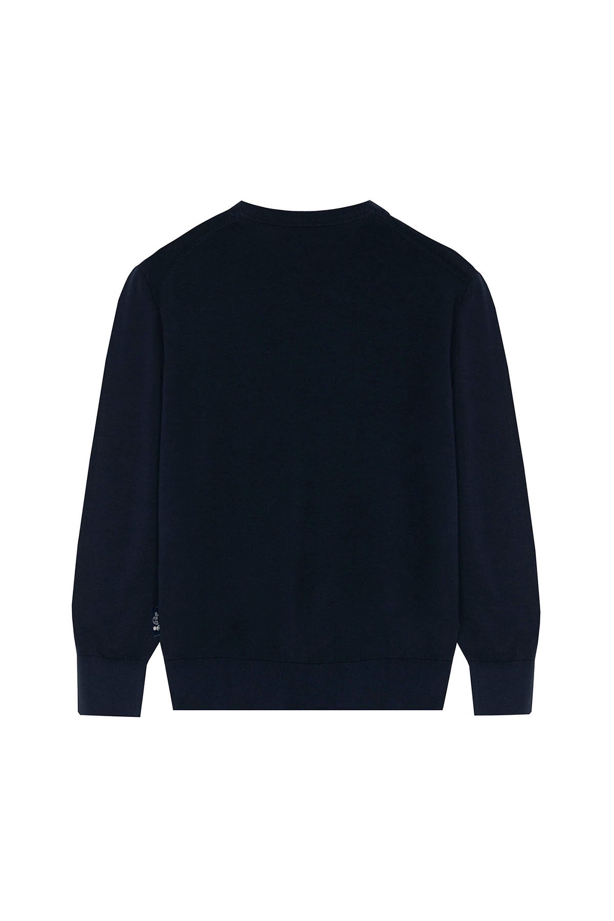 BASIC WASHED KIDS SWEATER WITH NAVY BLUE DELAVÉ LOGO