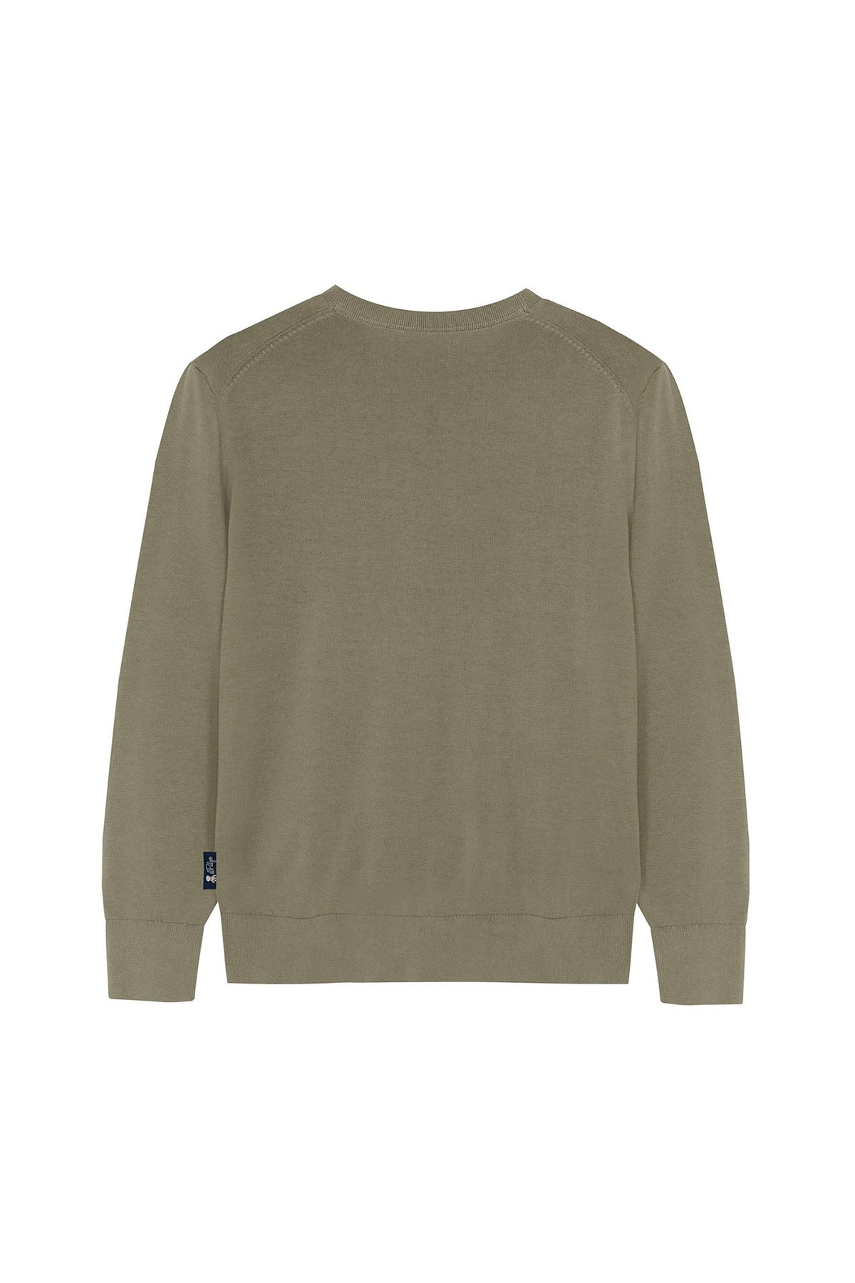 BASIC WASHED KIDS SWEATER WITH SAGE GREEN LOGO