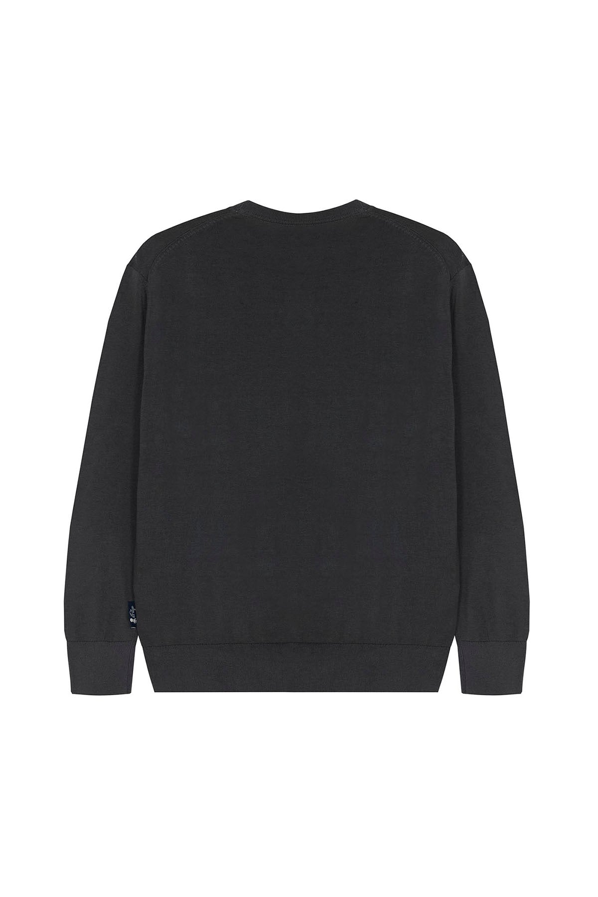 BASIC EXTRA FINE WASHED KIDS SWEATER ANTHRACITE