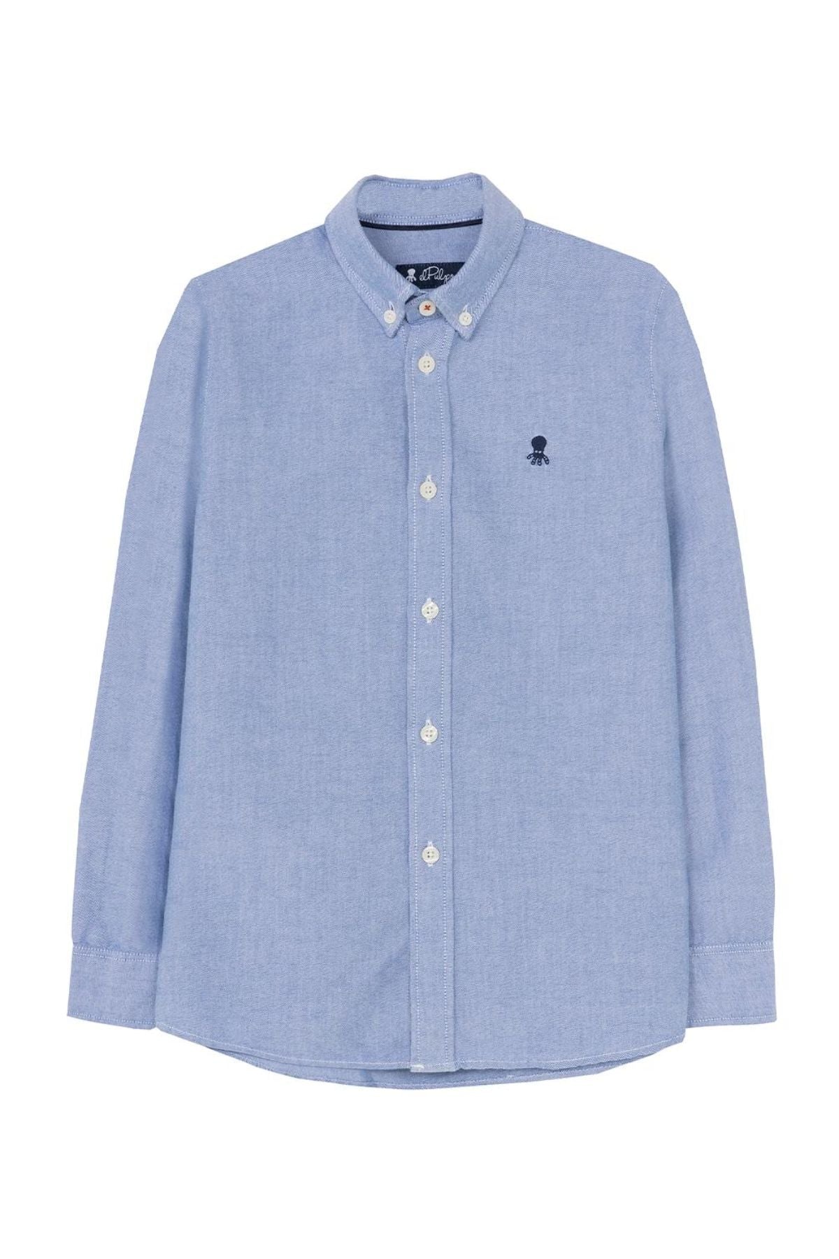 BOY'S BASIC PINT POINT BLUE SHIRT