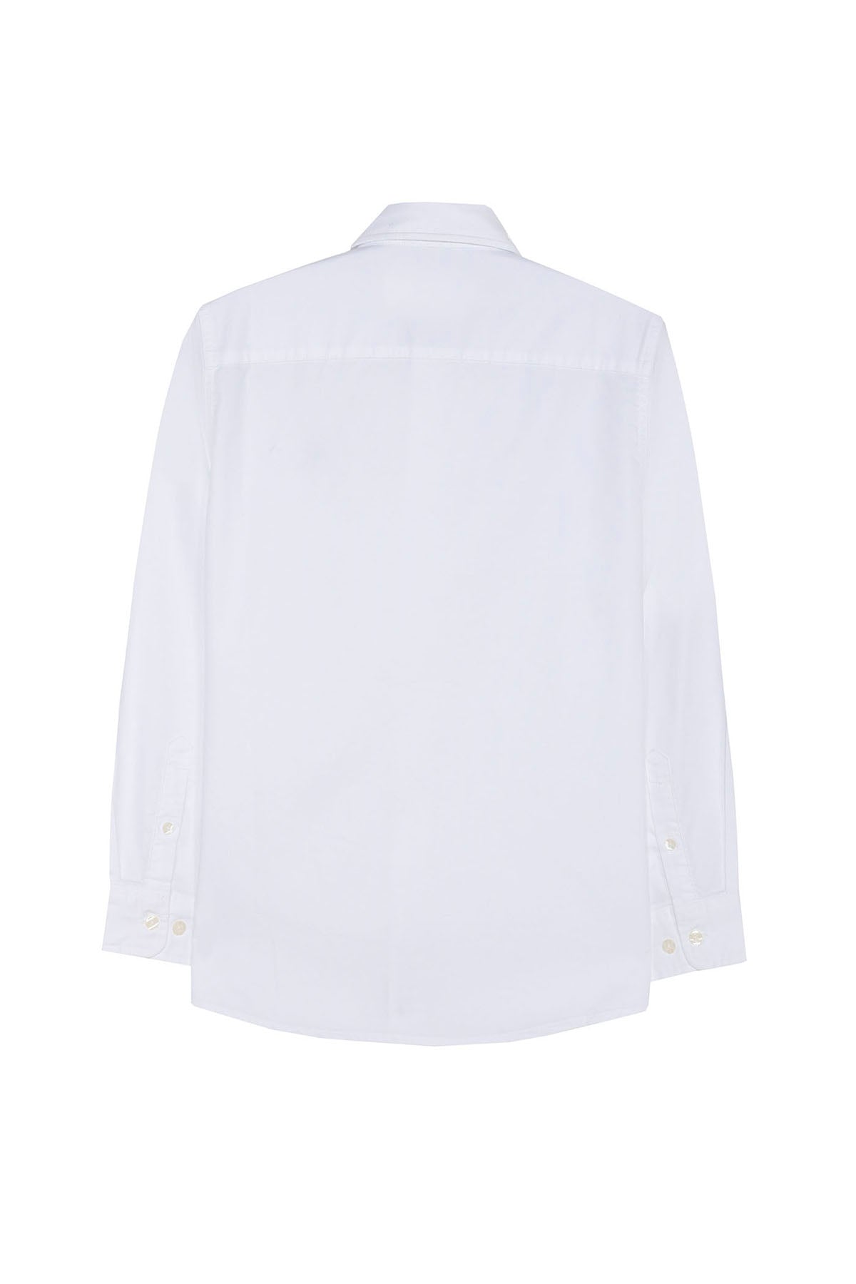 BOYS OXFORD SHIRT WITH BUTTON-UP COLLAR IN PURE WHITE