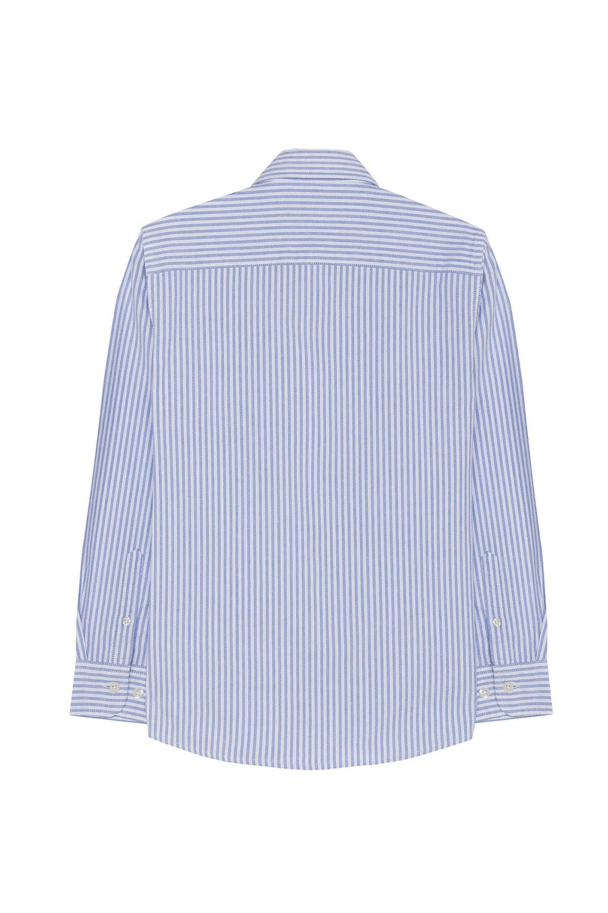 BOYS OXFORD SHIRT WITH BUTTON-UP COLLAR AND BLUE STRIPES