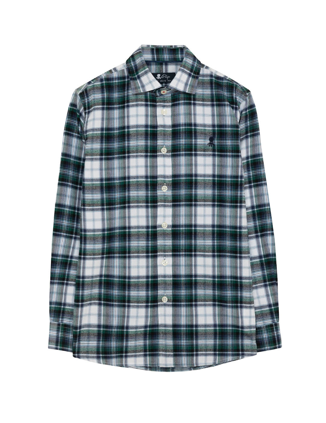 DANUBIO VIYELA NAVY BLUE CHECKED BOYS SHIRT