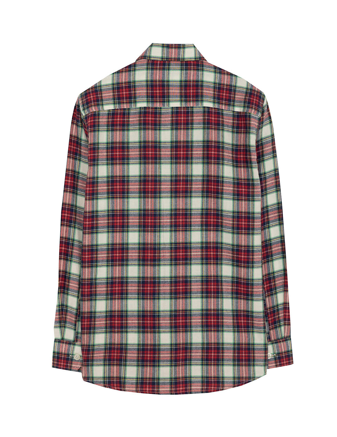 RED TWILL TRICOLOR CHECKED BOYS SHIRT