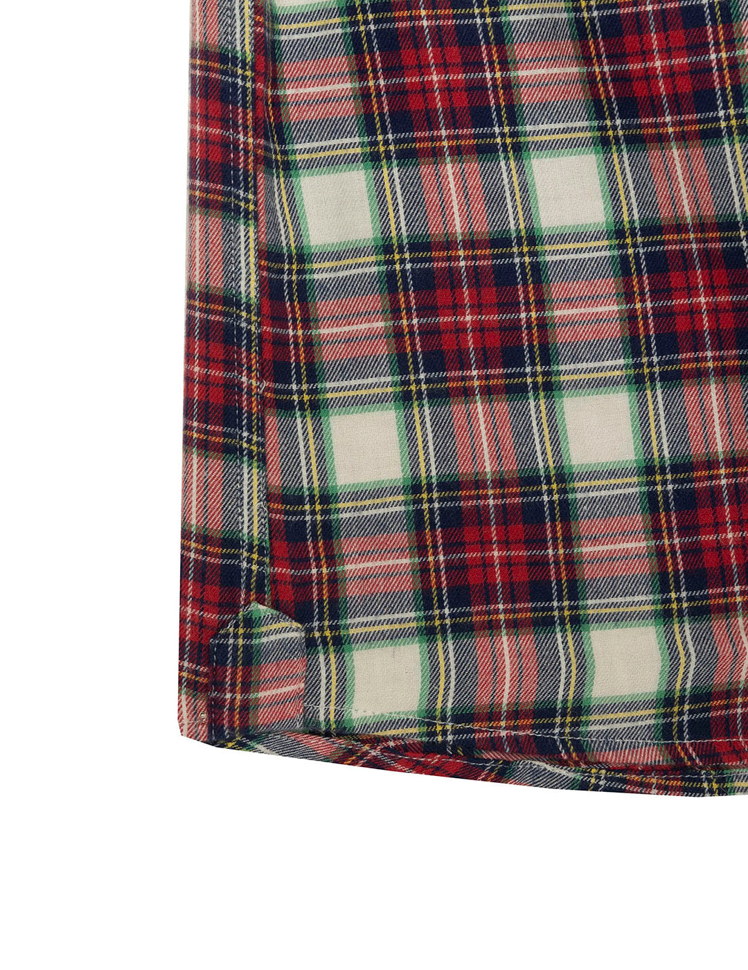 RED TWILL TRICOLOR CHECKED BOYS SHIRT