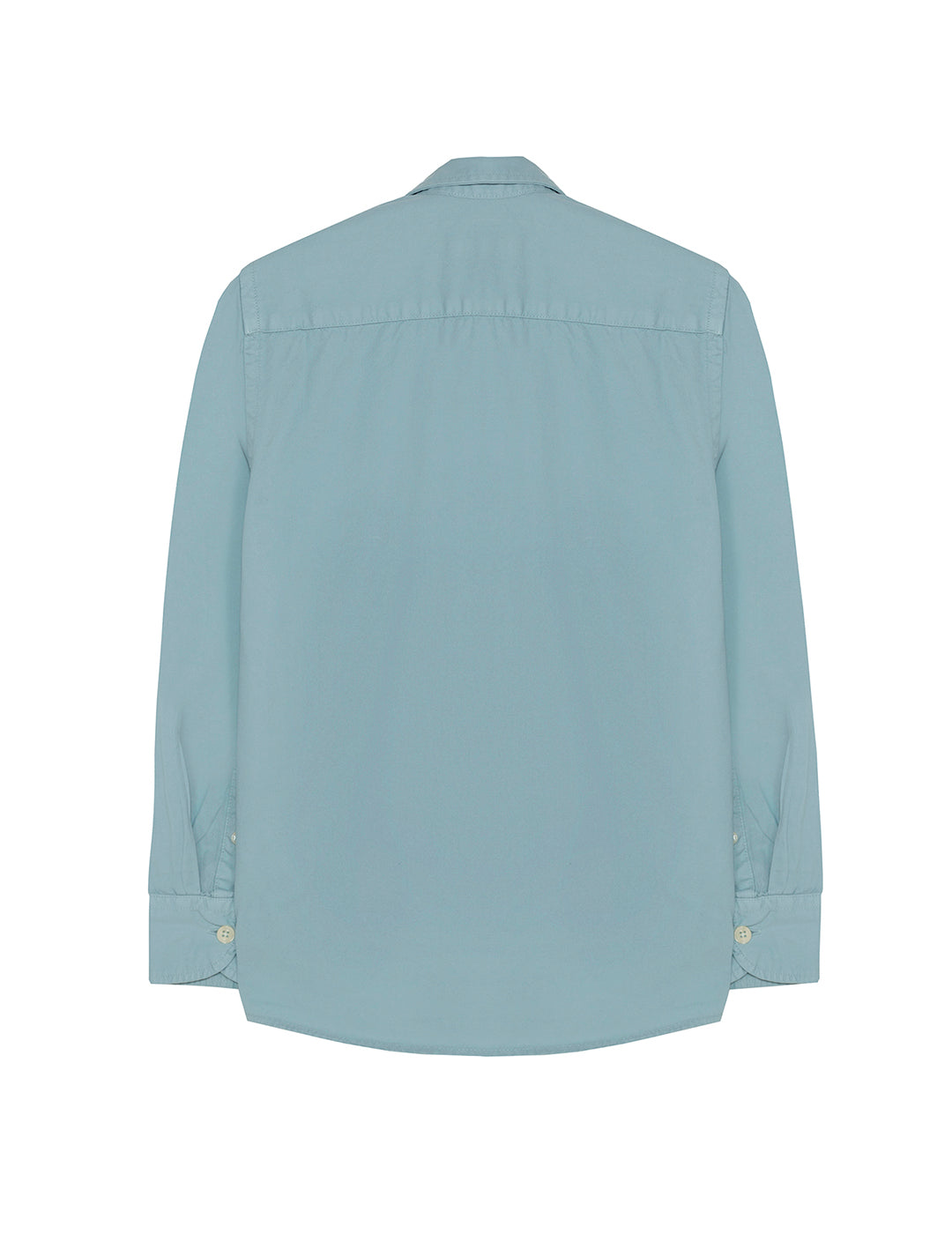 BOY'S SHIRT WITH TONE-TONE LOGO WASHED TWILL WATER GREEN DELAVÉ