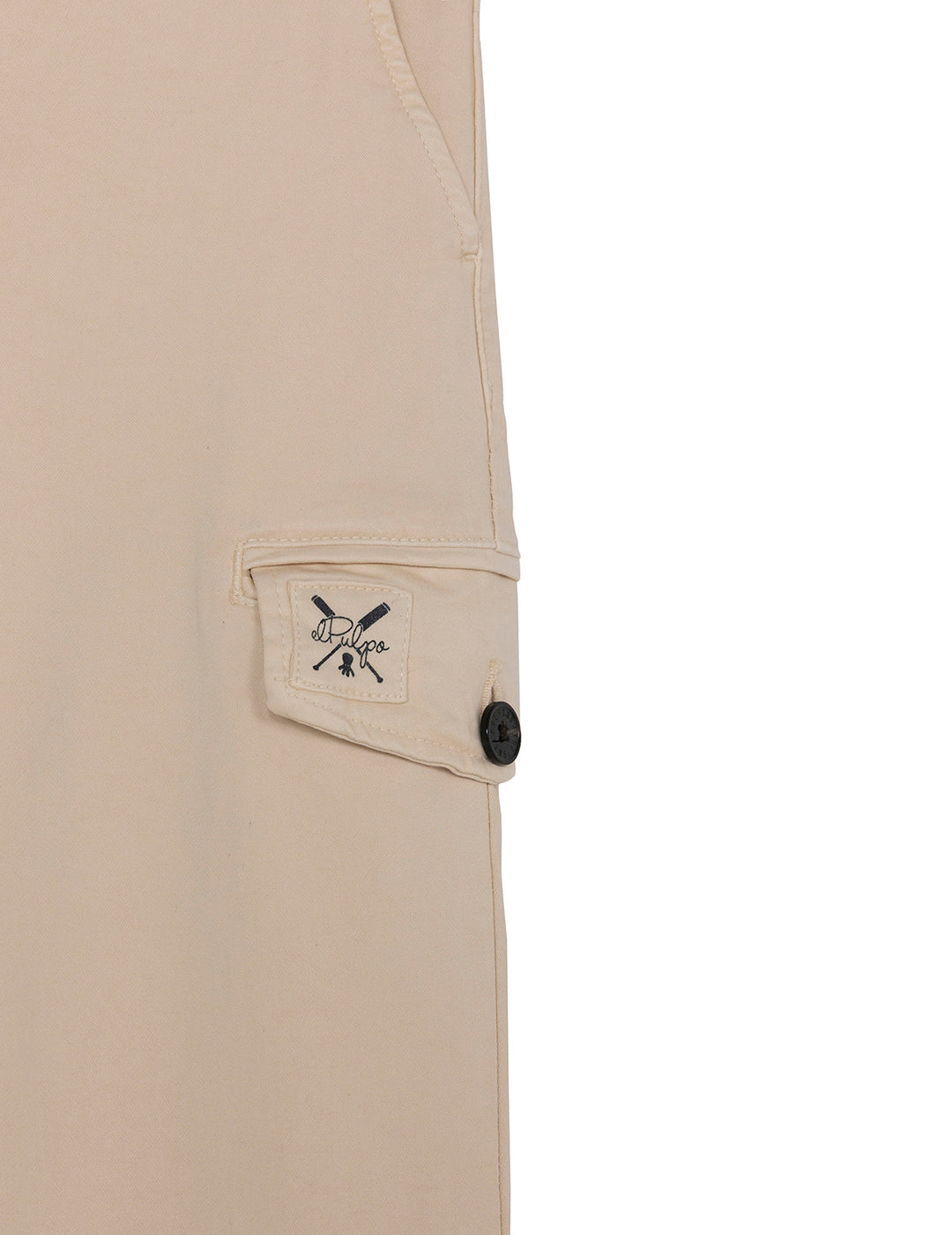 BOY'S CARGO PANTS WITH BEIGE PLATE