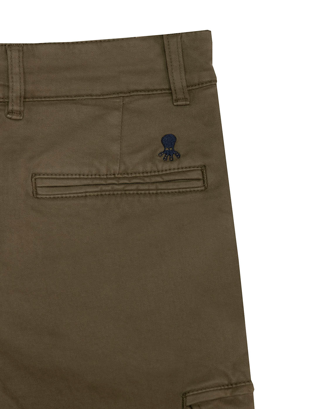 KHAKI GREEN PLATED CARGO PANTS FOR KIDS