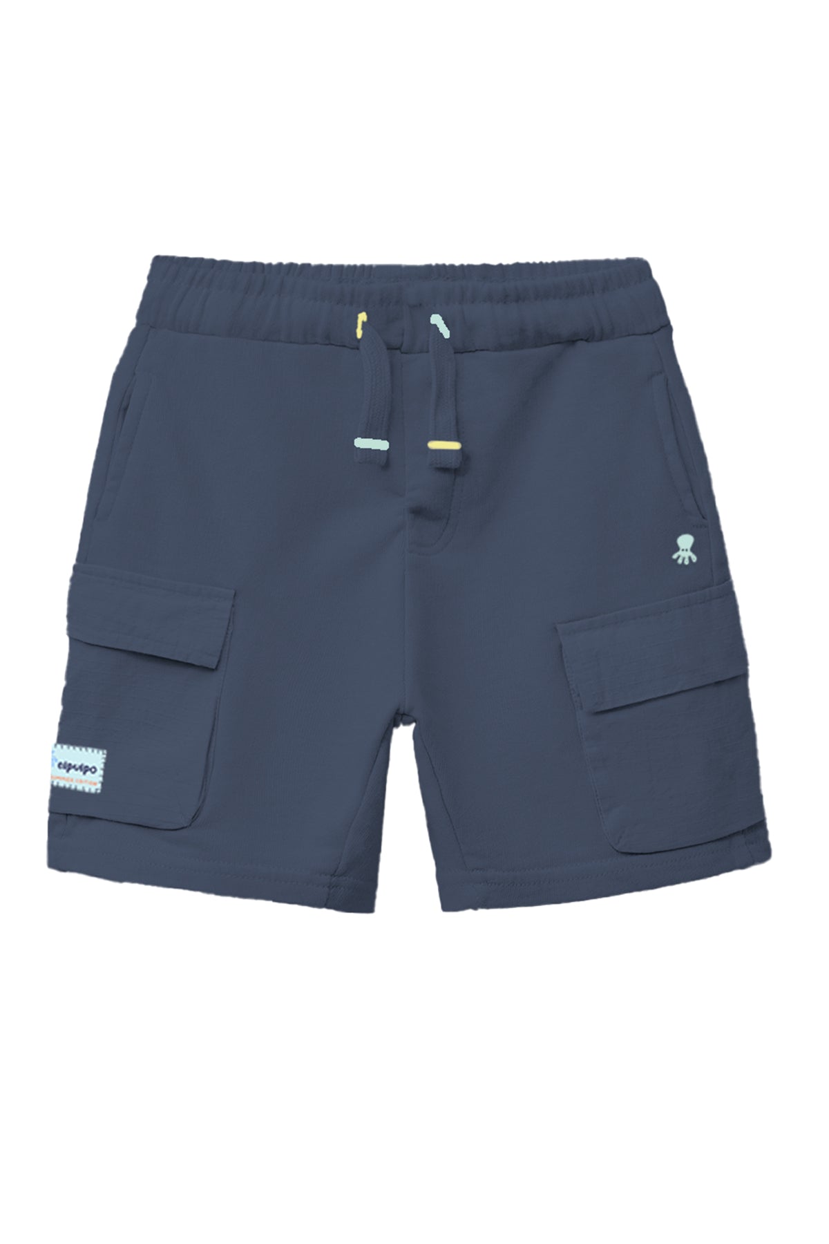 Bermuda niño felpa cargo azul marino delavé