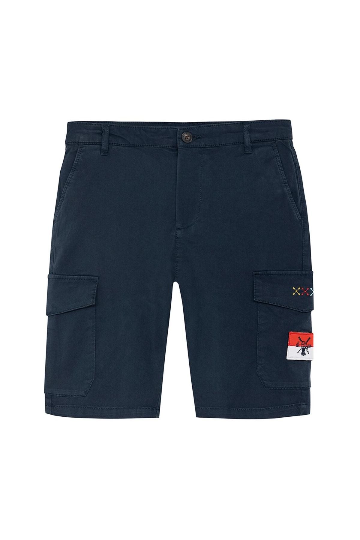 BERMUDA NIÑO PATCH CARGO ELECTRIC BLUE