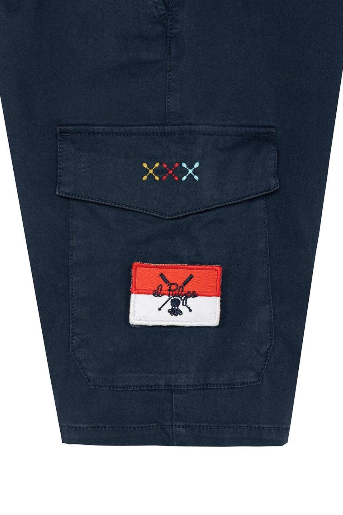 BERMUDA NIÑO PATCH CARGO ELECTRIC BLUE