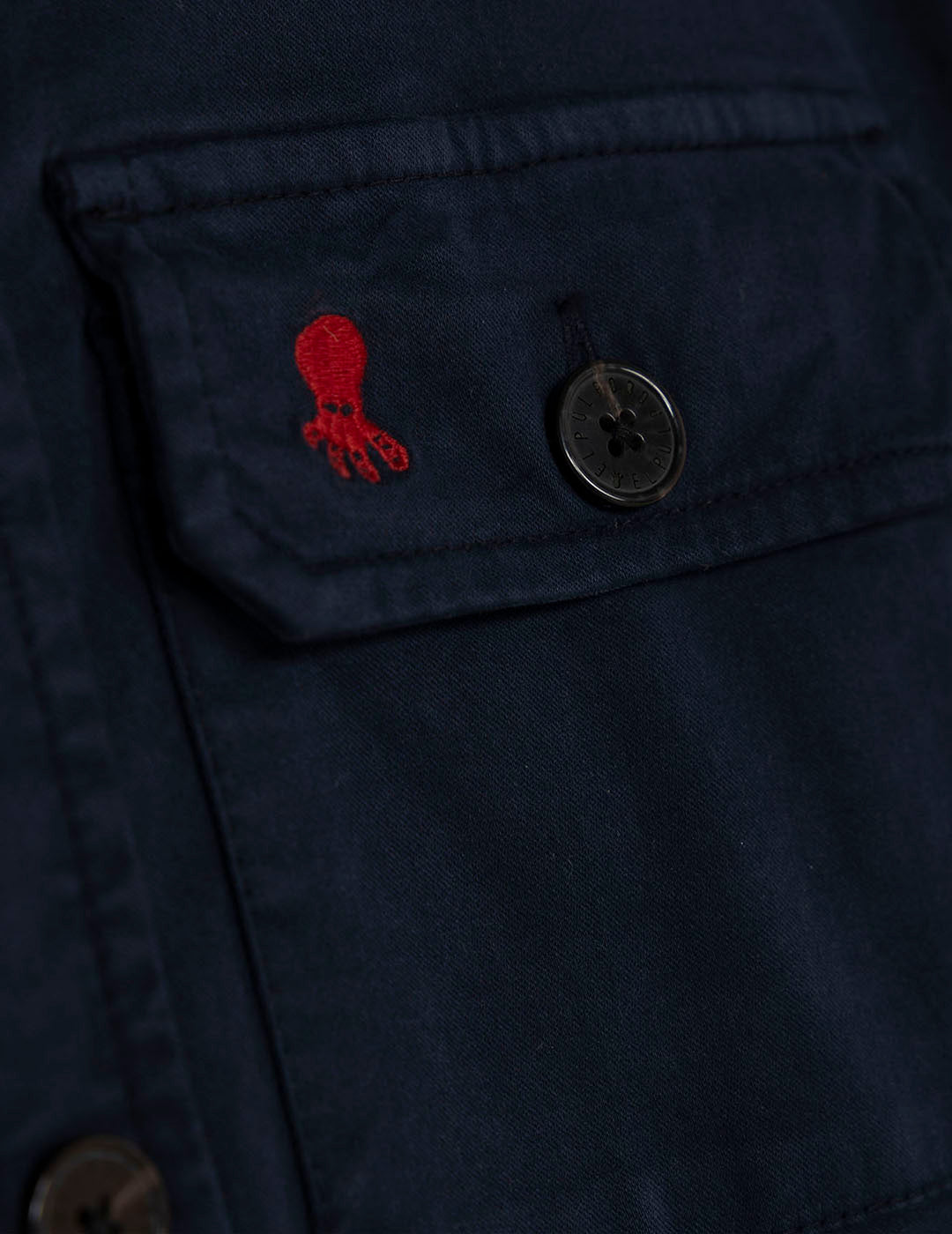 BOY'S OVERSHIRT WITH TWO NAVY BLUE POCKETS