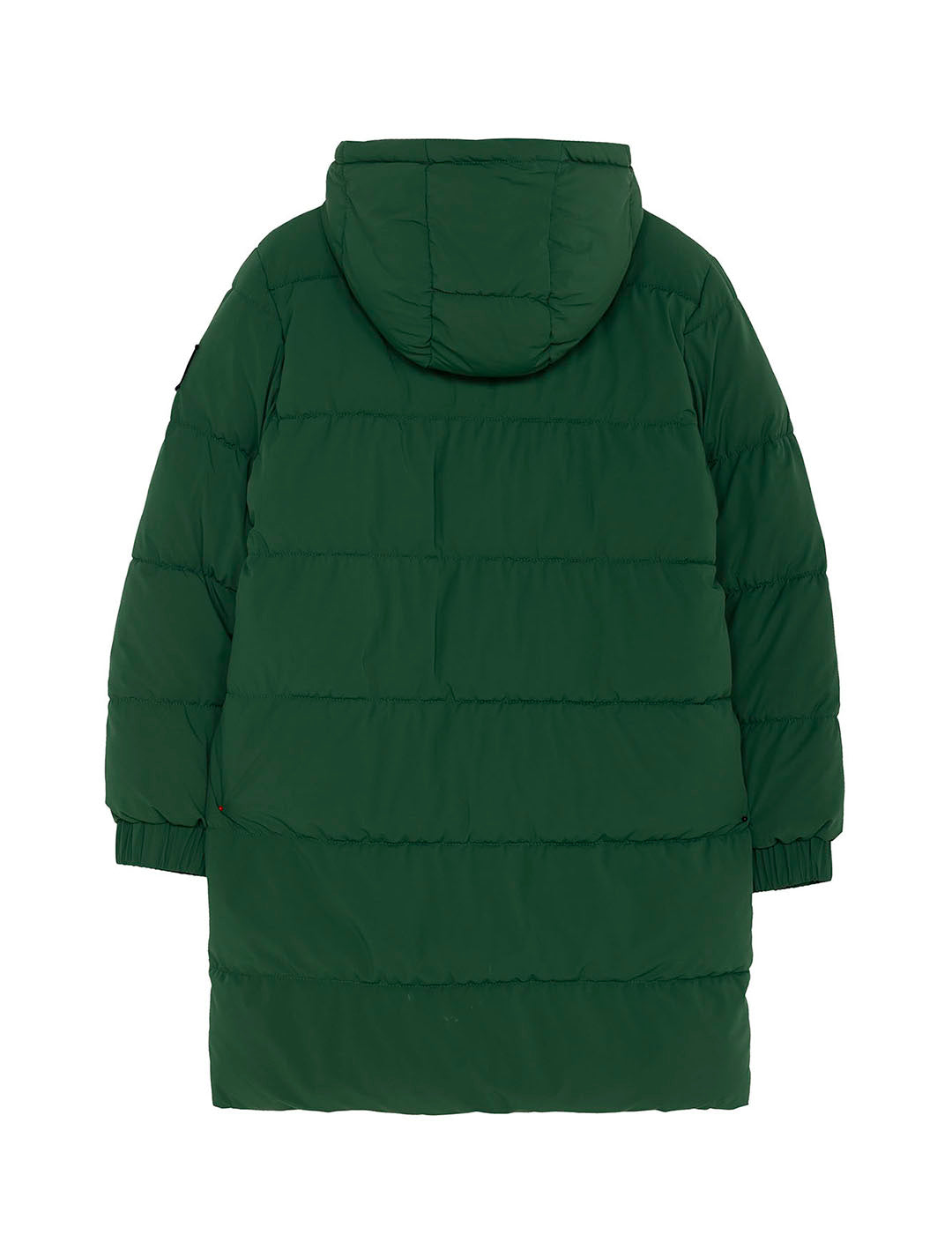 TIBET MESSAGE PADDED BOY'S COAT ENGLISH GREEN