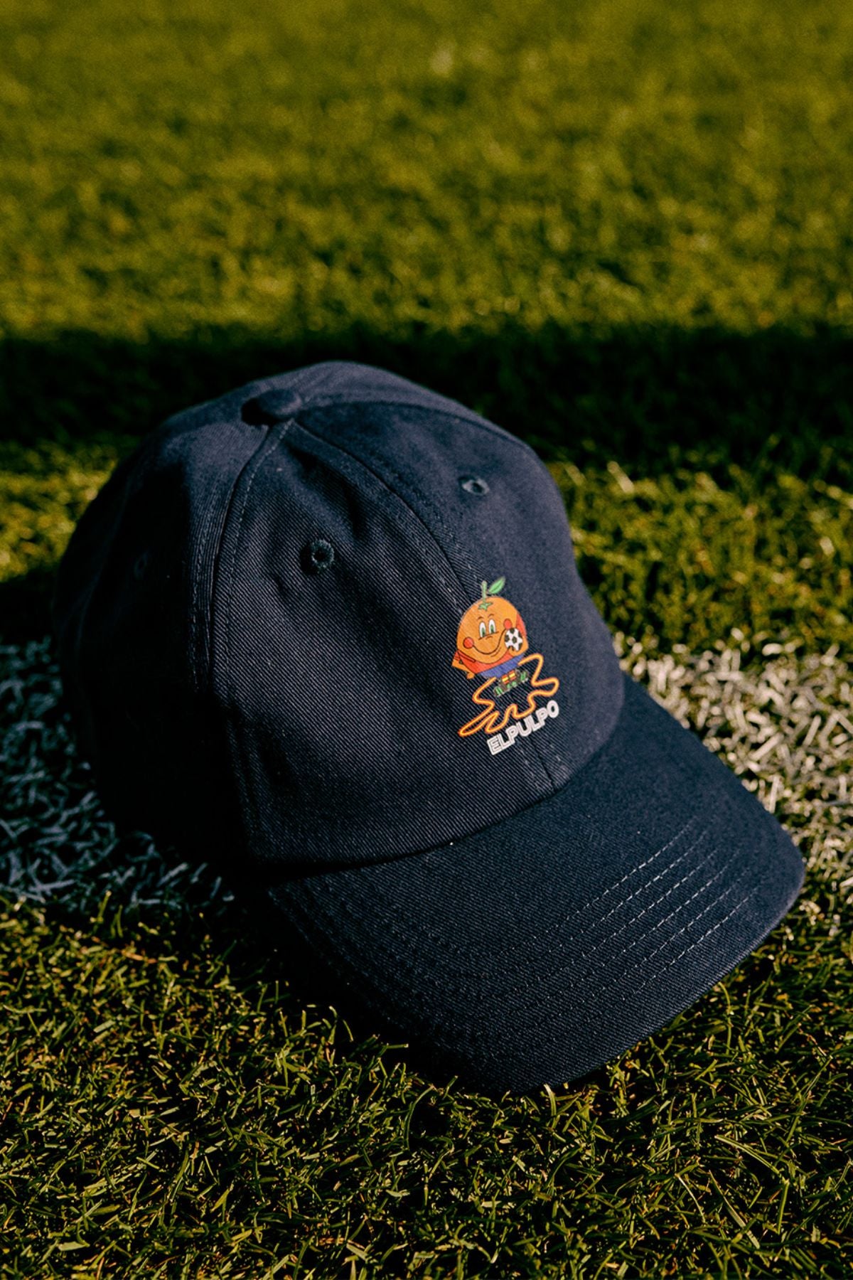 DELAVÉ OCTOPUS AND NAVY BLUE ORANGE PRINTED WASHED CHILDREN'S CAP