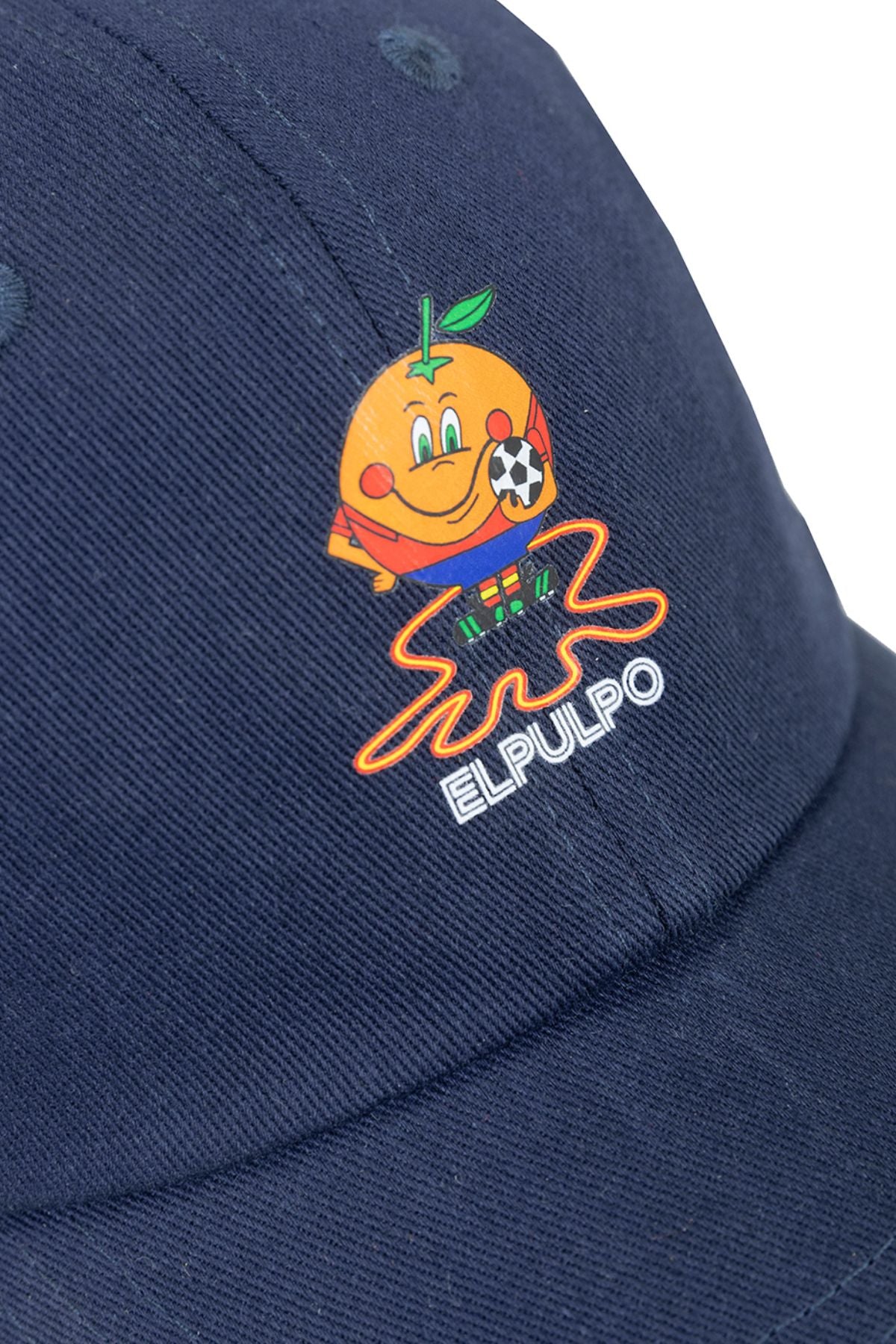 GORRA NIÑO LAVADA ESTAMPADO ELPULPO Y NARANJITO AZUL MARINO DELAVÉ