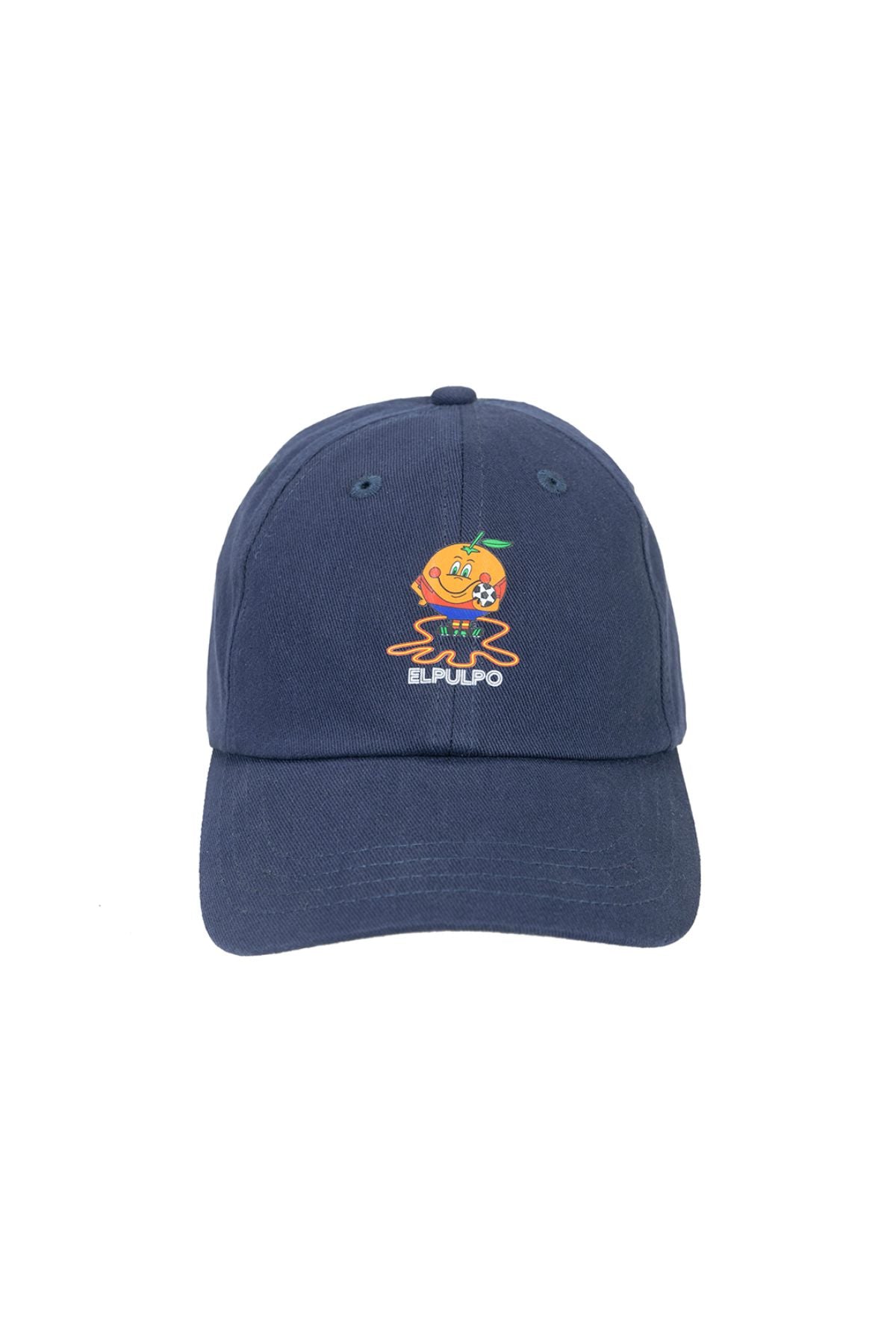 GORRA NIÑO LAVADA ESTAMPADO ELPULPO Y NARANJITO AZUL MARINO DELAVÉ