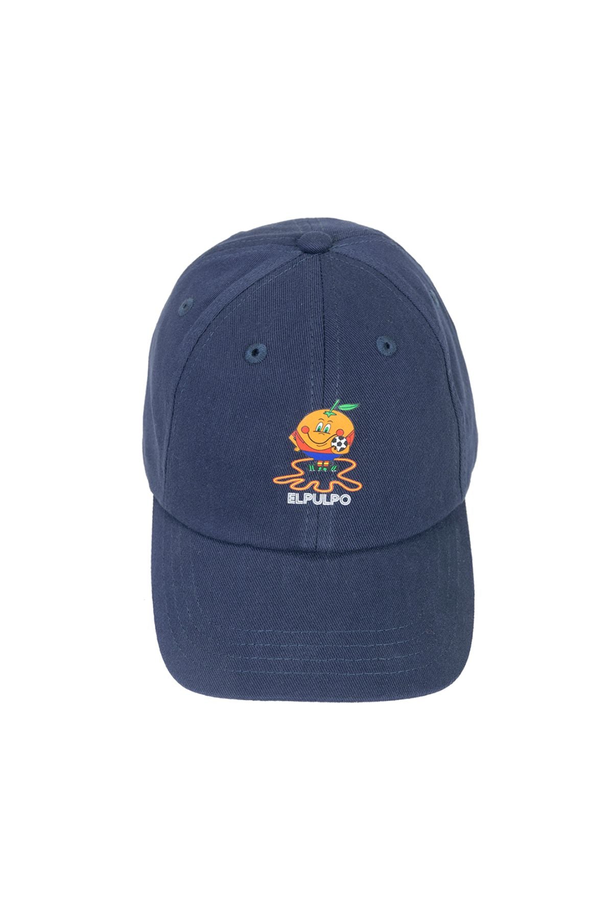 GORRA NIÑO LAVADA ESTAMPADO ELPULPO Y NARANJITO AZUL MARINO DELAVÉ