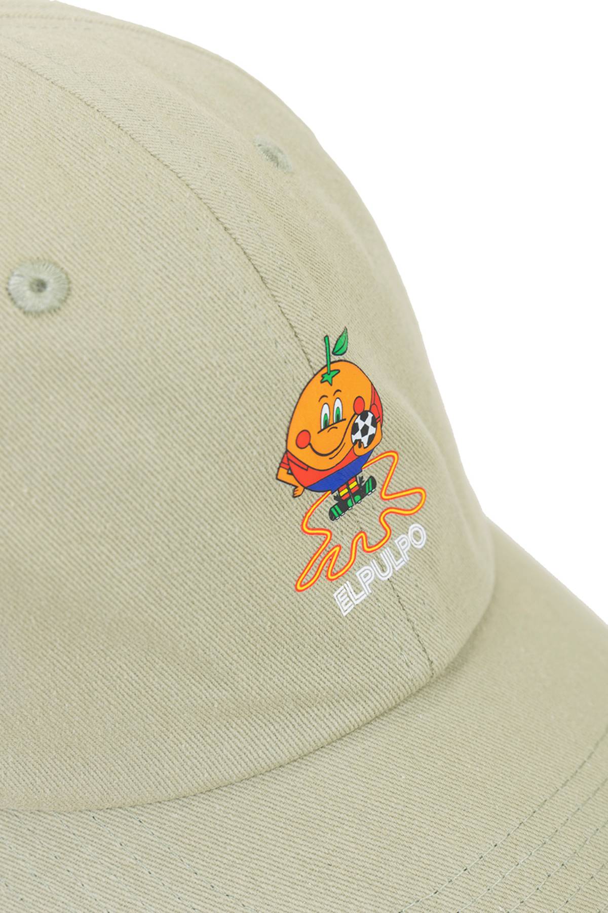 GORRA NIÑO LAVADA ESTAMPADO ELPULPO Y NARANJITO VERDE SALVIA