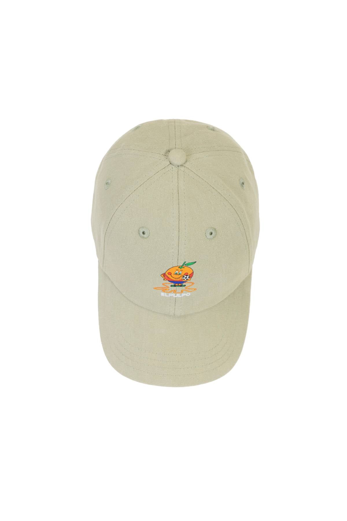 GORRA NIÑO LAVADA ESTAMPADO ELPULPO Y NARANJITO VERDE SALVIA