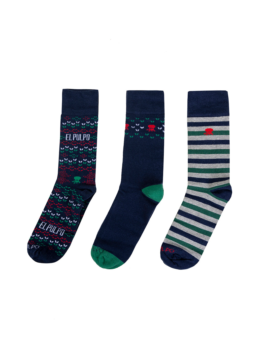 PACK OF ELPULPO XMAS MULTICOLOR SOCKS FOR KIDS