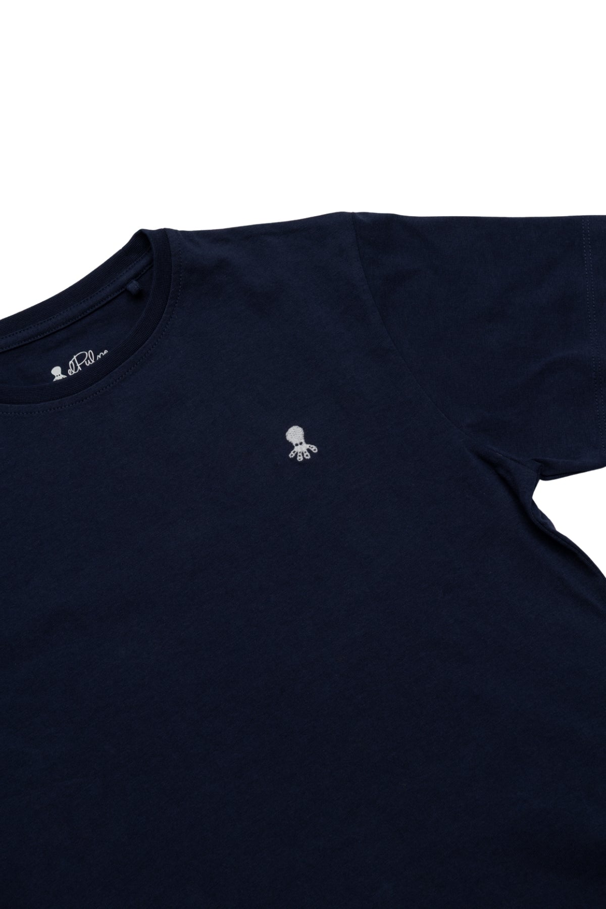 CAMISETA NIÑO BORDADO LOGO CONTRASTE AZUL MARINO