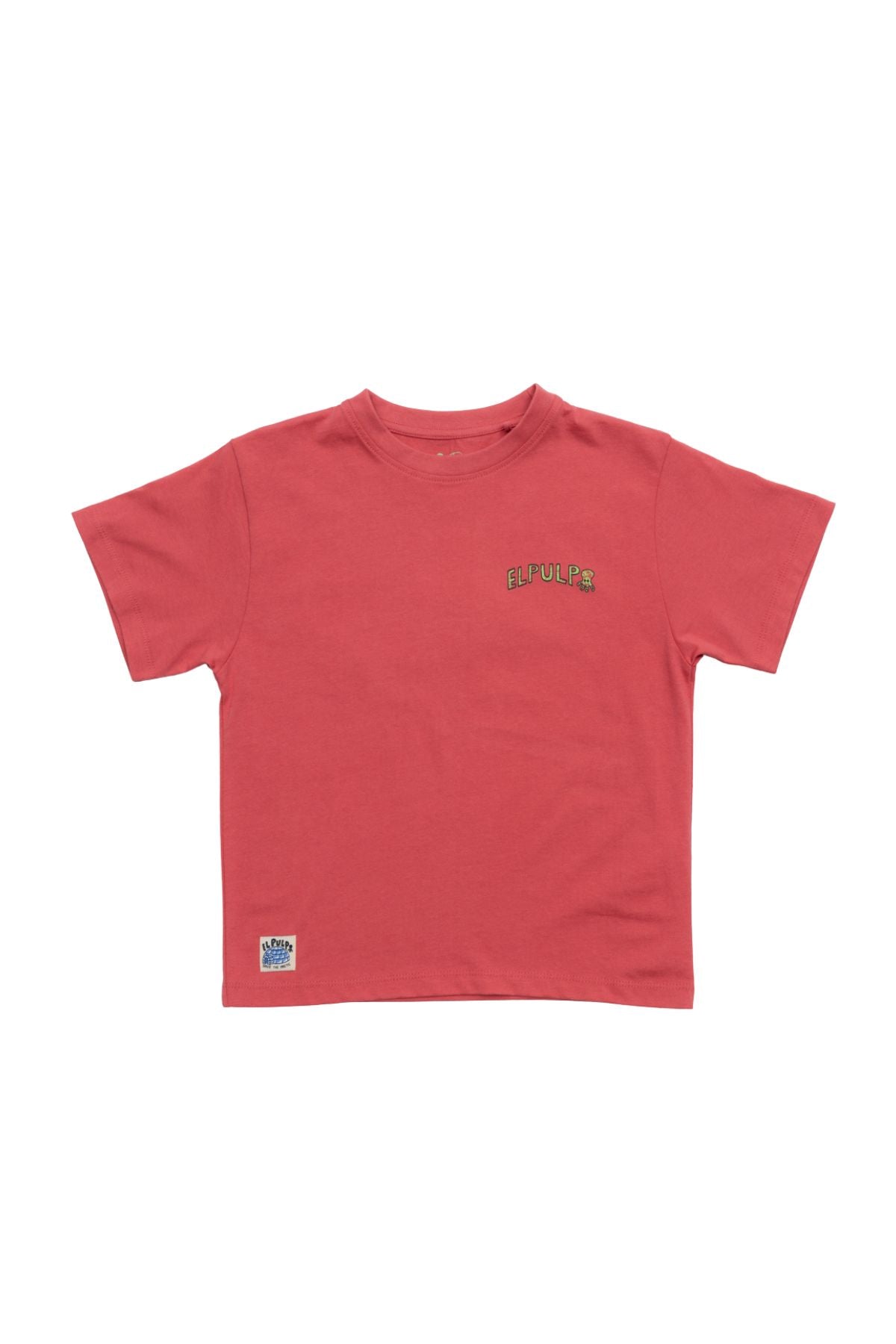 CAMISETA NIÑO LET´S SAVE OUR PLANET ROJO DELAVÉ