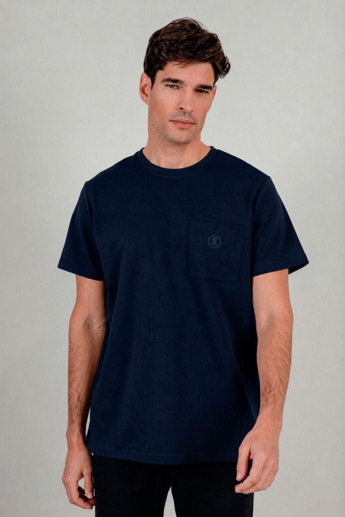 Camiseta neopreno parche engomado azul marino