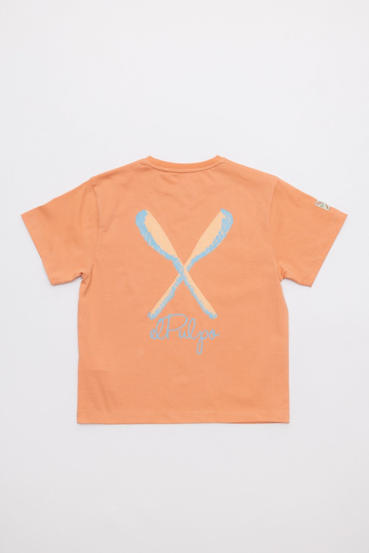 CAMISETA NIÑO PALAS DIBUJADAS MELOCOTÓN