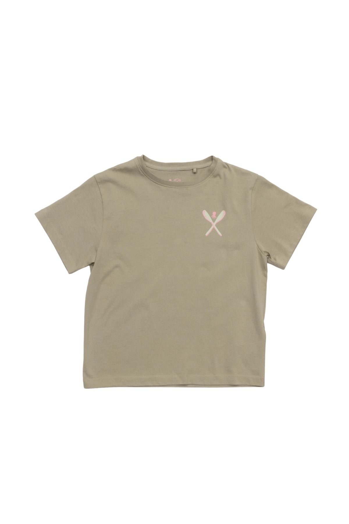 CAMISETA NIÑO PALAS DIBUJADAS VERDE KHAKI