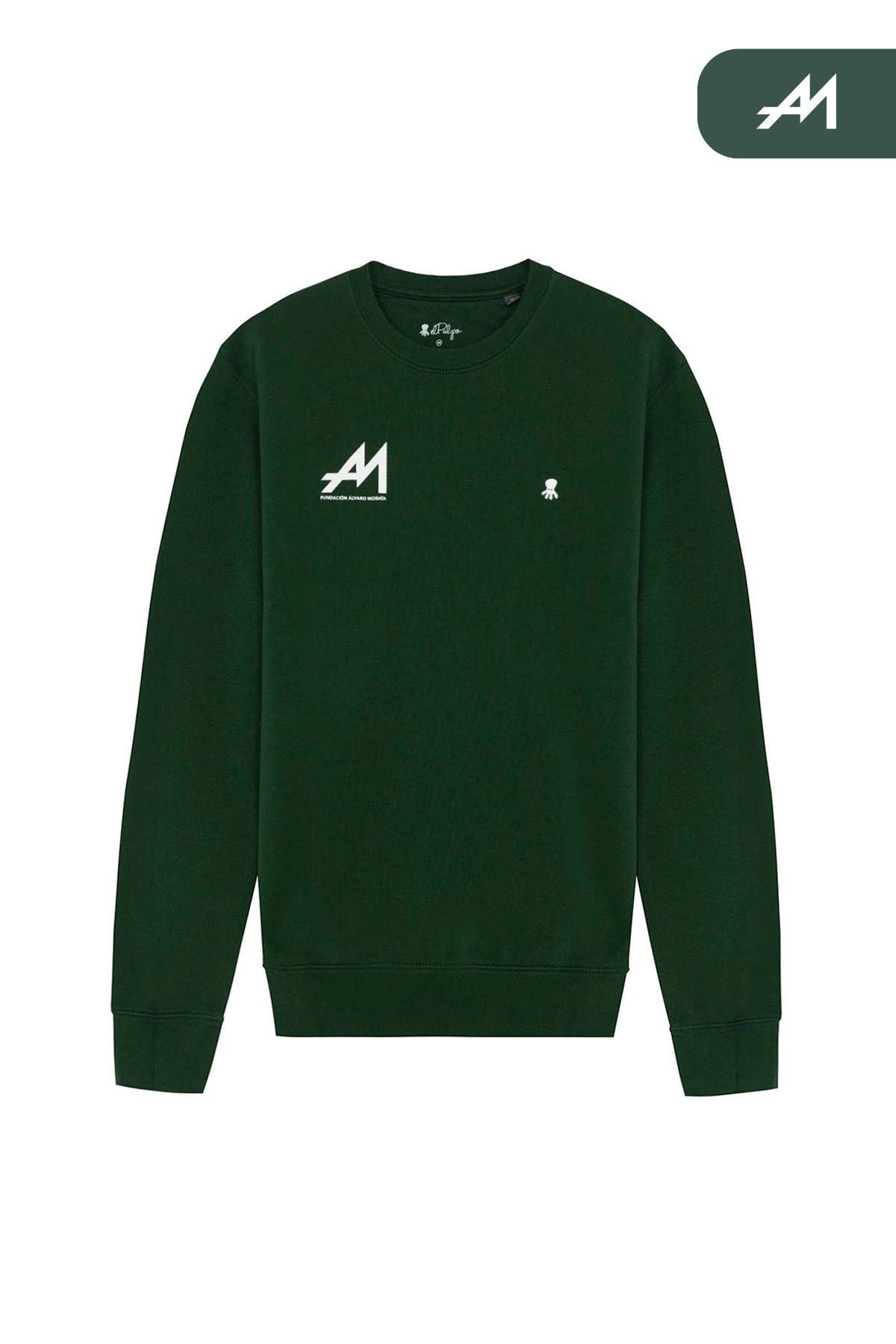 ALVARO MORATA FOUNDATION PRINTED SWEATSHIRT BOTTLE GREEN