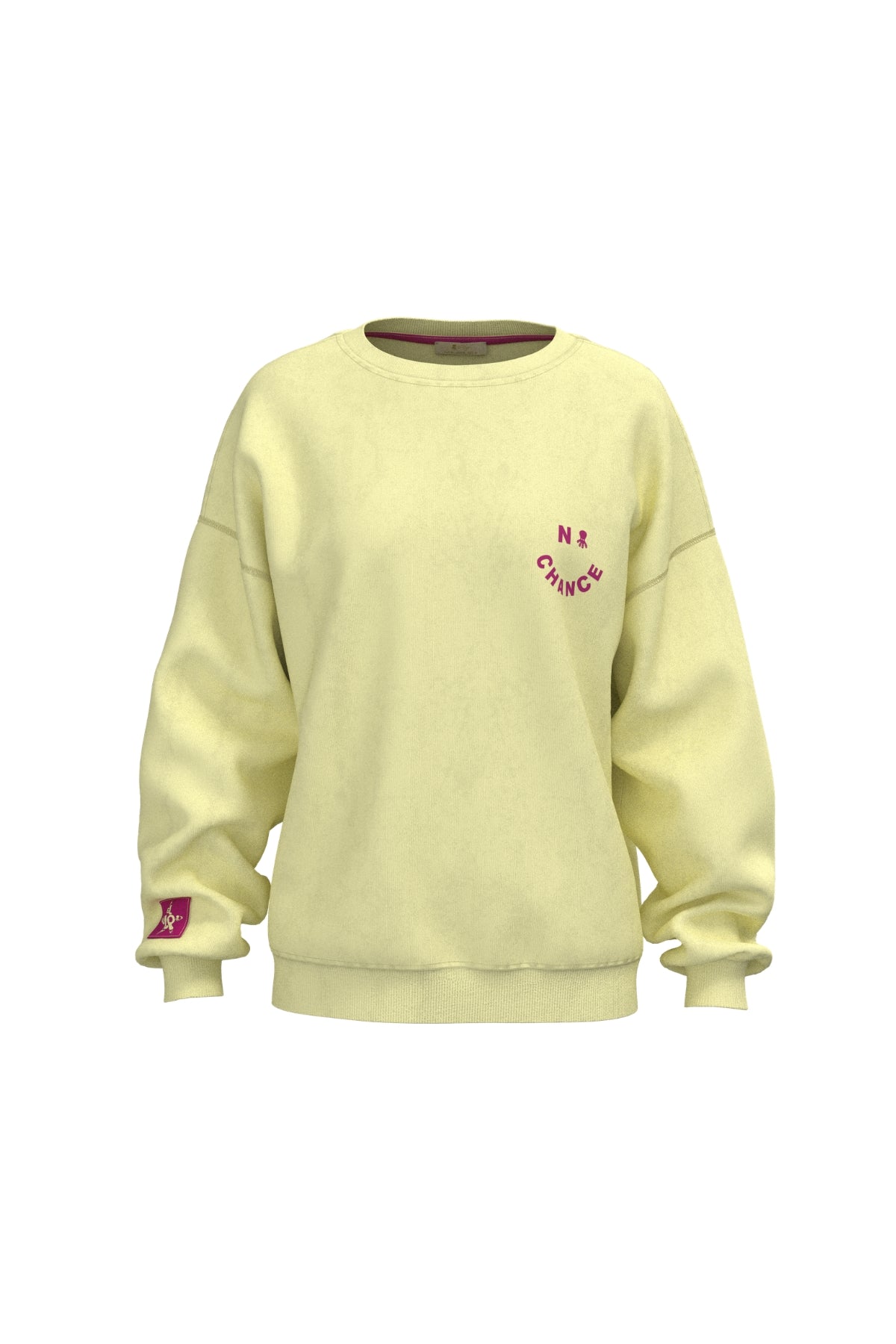 Sudadera teen no chance amarillo claro