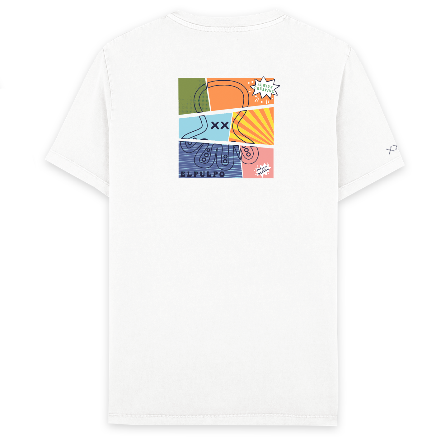 PURE WHITE COMIC PRINT T-SHIRT