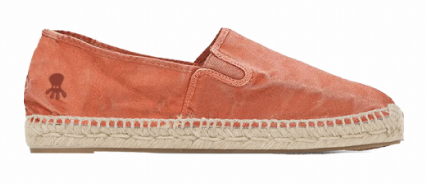 Alpargata lavada con elástico EP Miño terracota