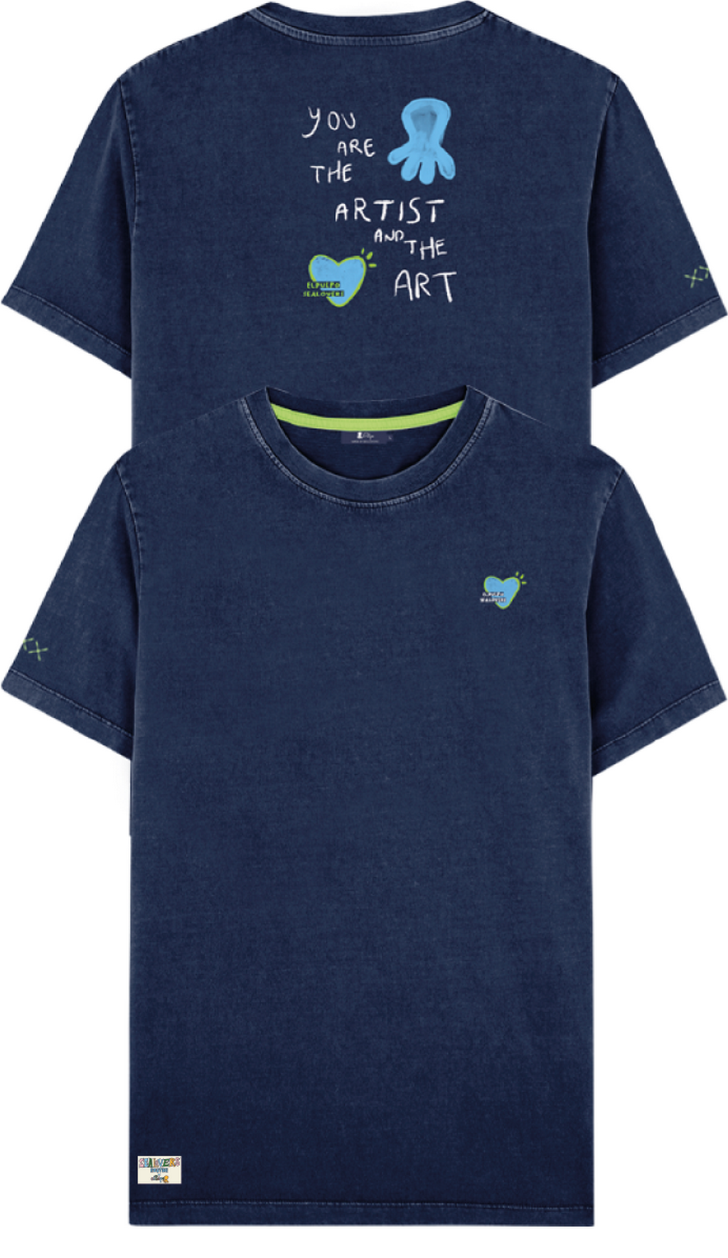 CAMISETA ESTAMPADO THE ARTIST AZUL MARINO DELAVÉ